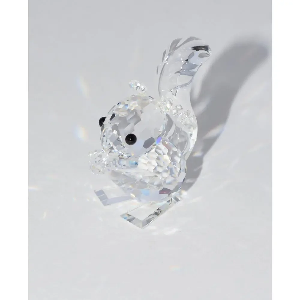 Swarovski Woodland Friends Silver Sparkling Crystal Squirrel Figurine Retired